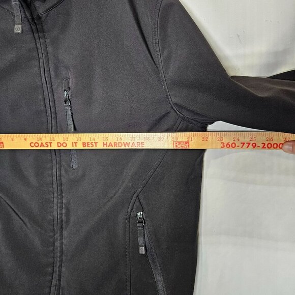 Tumi Tech Men's Black Jacket Full-Zip Multiple Pockets Softshell Size L - Picture 11 of 12
